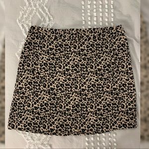 LOFT Leopard Print Shift Skirt